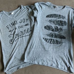 Two graphic tees